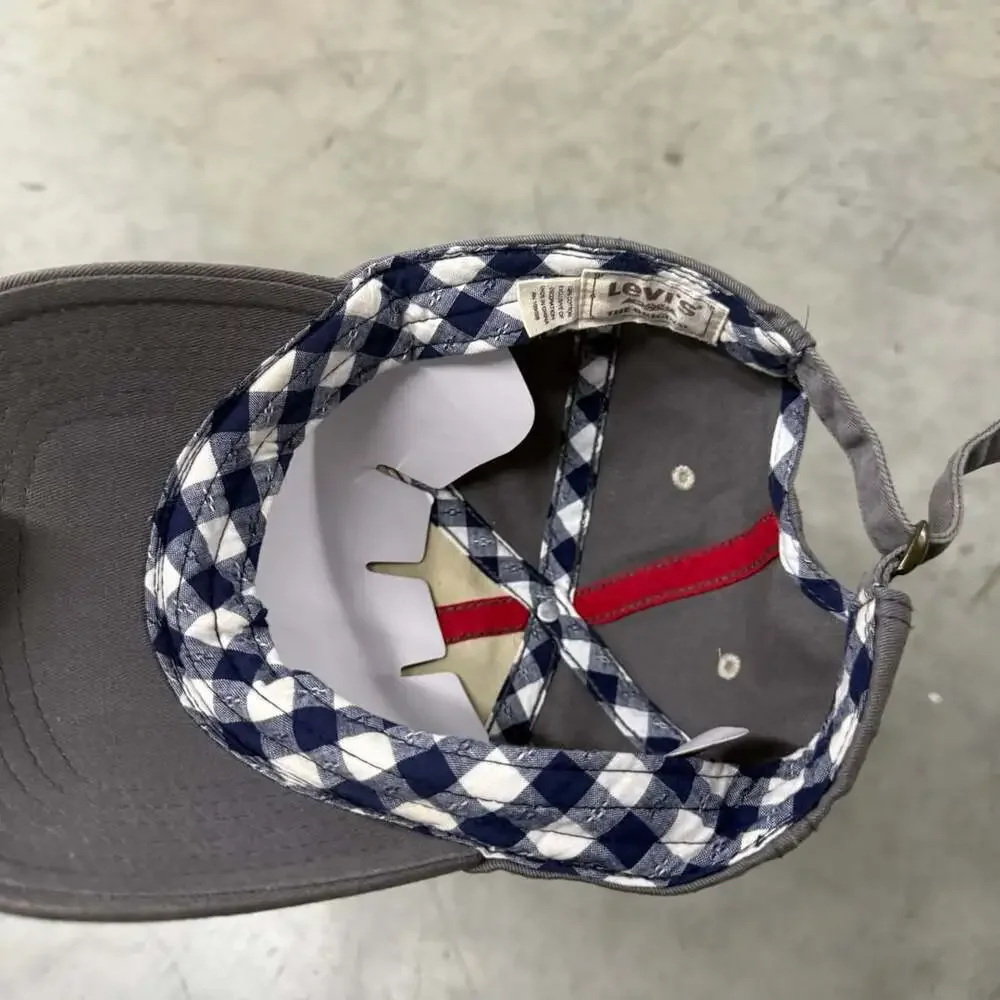 Levi's Baseball Cap Tan Gray Logo Adjustable Strapback Hat